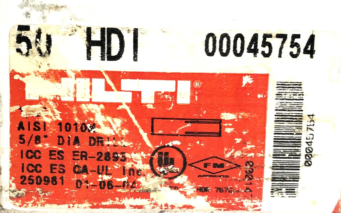 Hilti 5/8 Inch DIA Drill Anchor 00045754 [Lot of  34] NOS