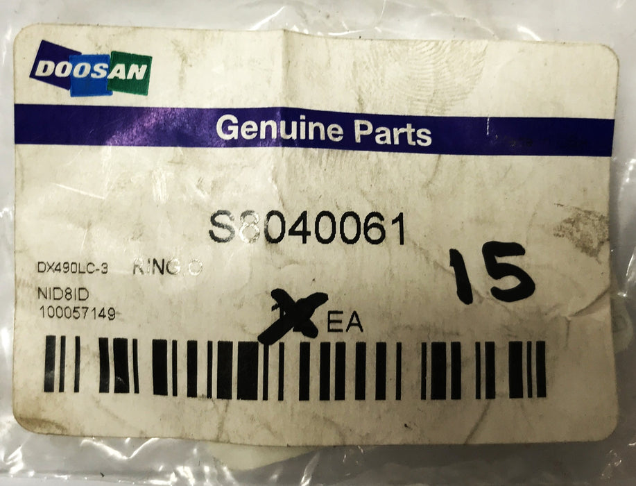 Doosan Forklift O-Ring S8040061 [Lot of 15] NOS