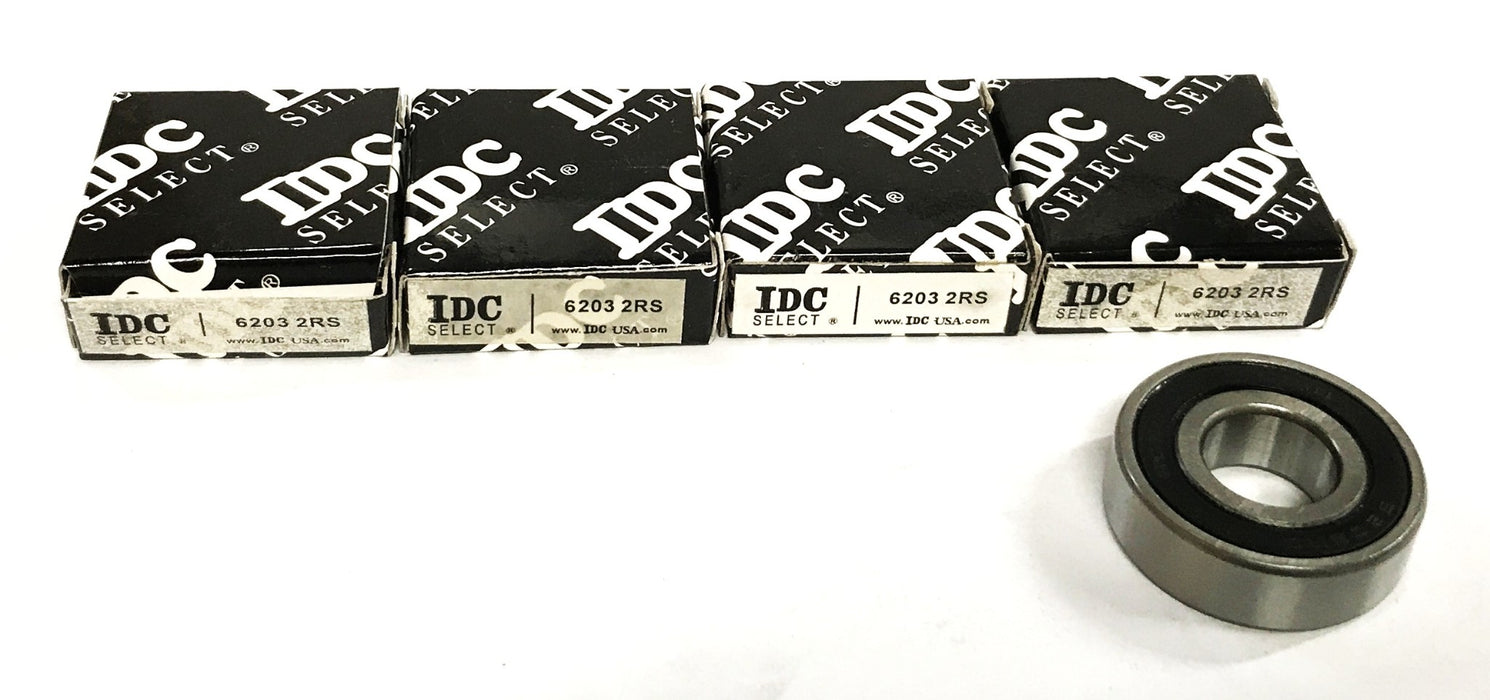 IDC Select Ball Bearing 6203-2RS [Lot of 4] NOS