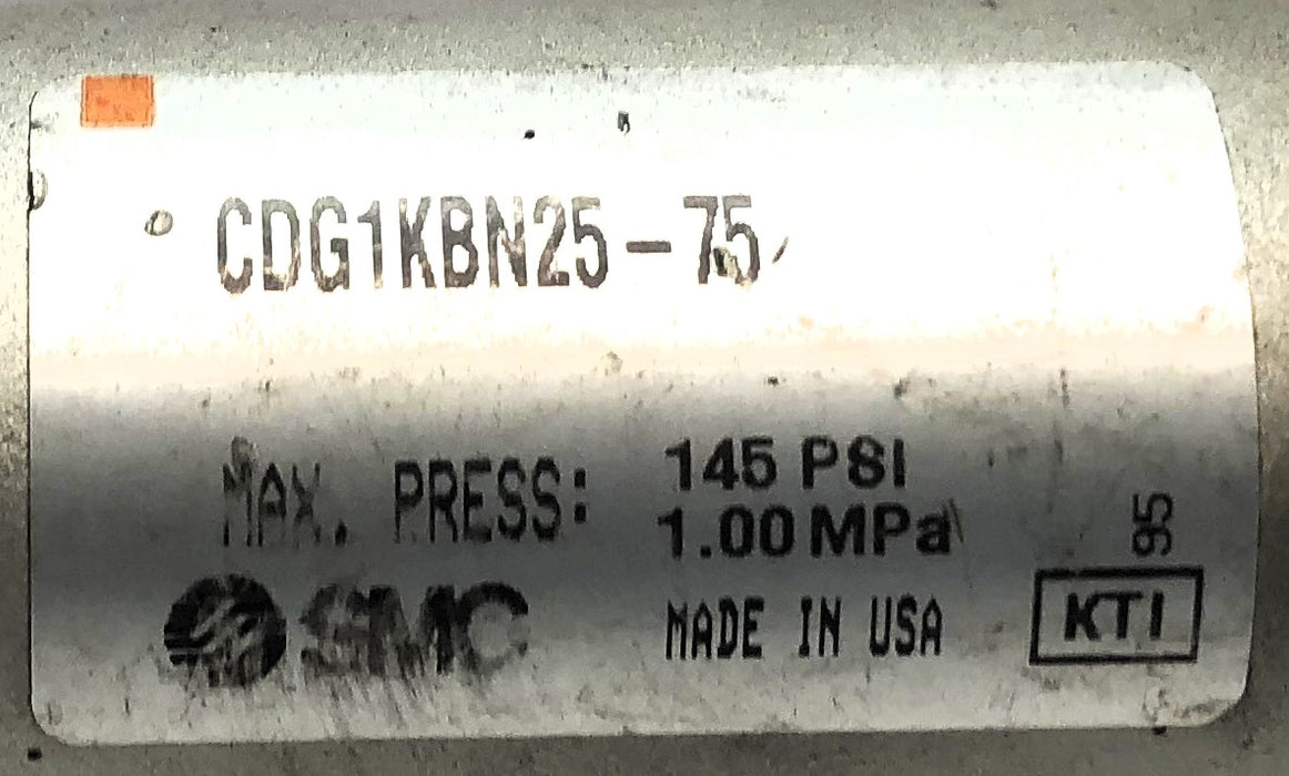 SMC Round Body Pneumatic Cylinder (No Hex Nut) CDG1KBN25-75 NOS