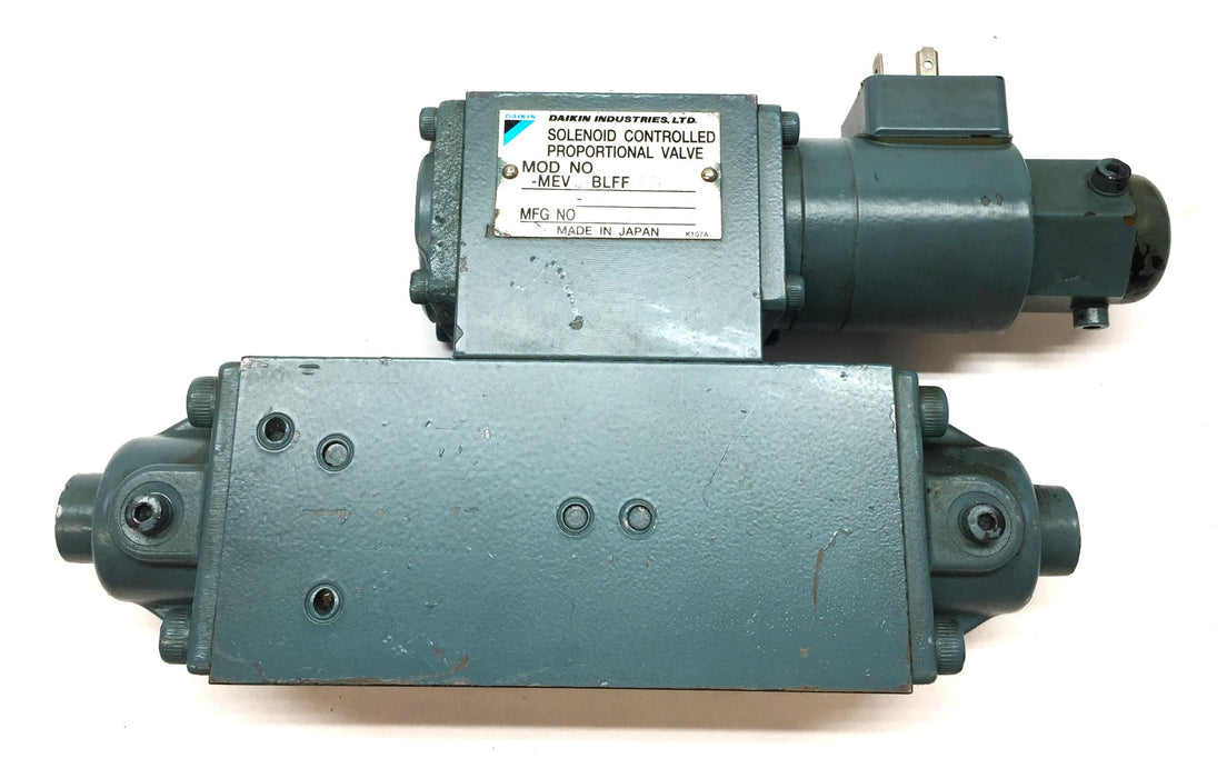 Daikin Solenoid Controlled Proportional Valve w/o DIN Plug MEV12BLFF6F50 USED
