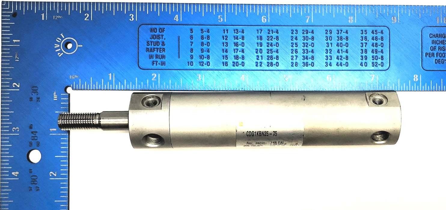 SMC Round Body Pneumatic Cylinder (No Hex Nut) CDG1KBN25-75 NOS