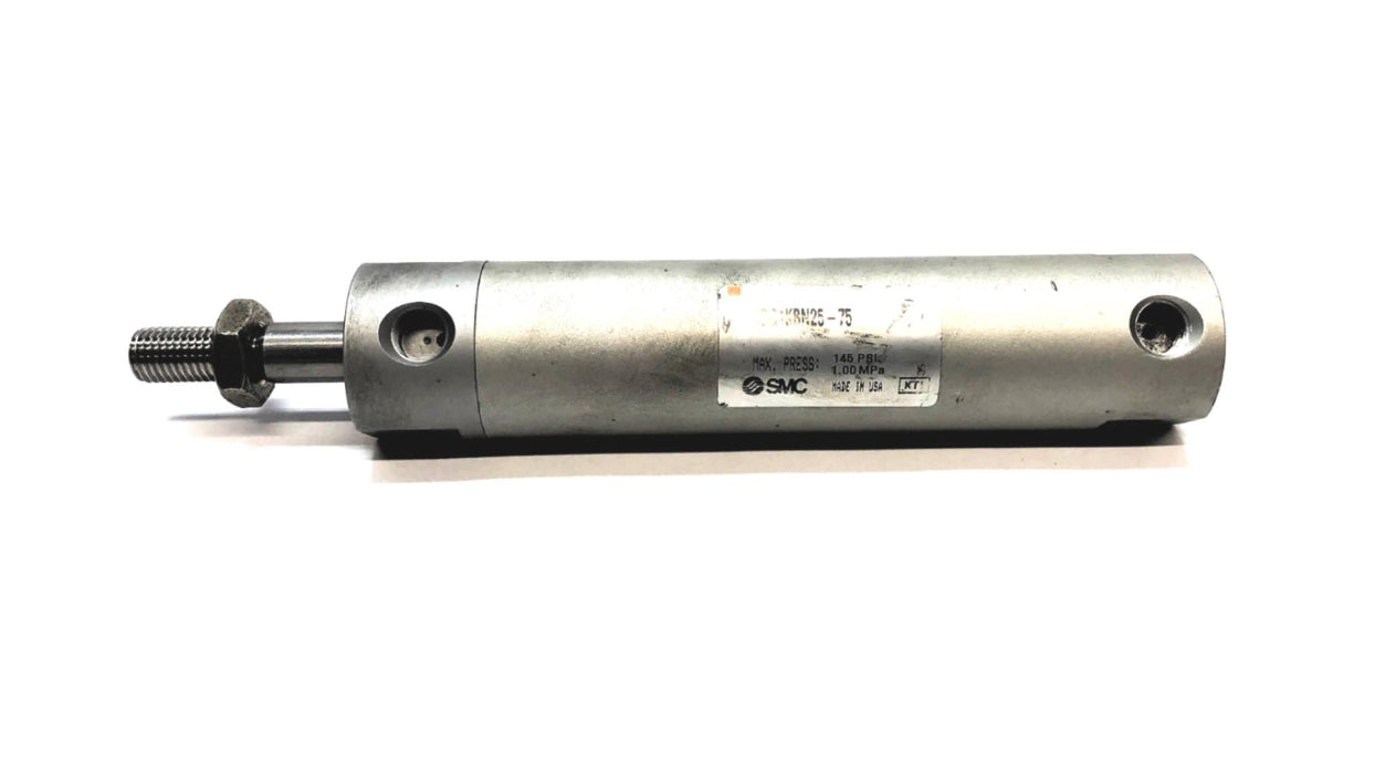 SMC Round Body Pneumatic Cylinder CDG1KBN25-75 USED