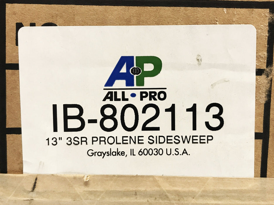 AP (All-Pro) 13 inch 3SR Prolene Sidesweep Brush IB-802113 NOS