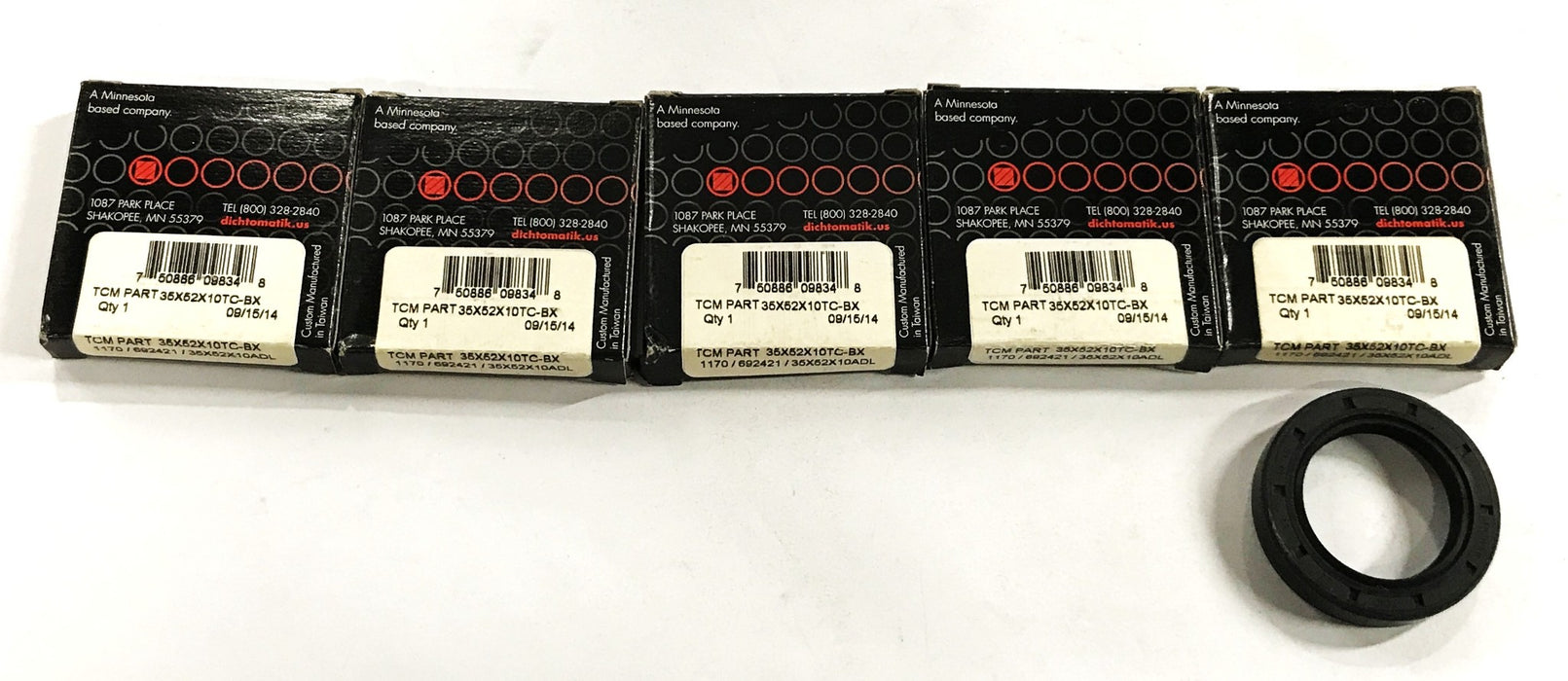 TCM Nitrile Rubber Lip Oil Seal 35X52X10TC-BX [Lot of 5] NOS