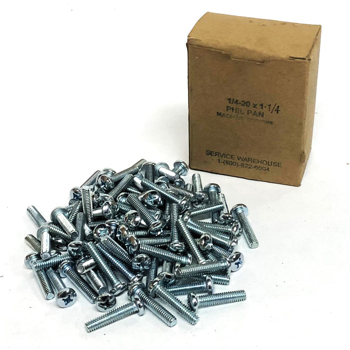 Unbranded Phillips Head Screw 1/4-20x1-1/4 Inch [Lot of 80] NOS