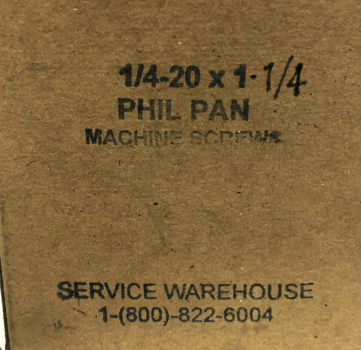 Unbranded Phillips Head Screw 1/4-20x1-1/4 Inch [Lot of 80] NOS