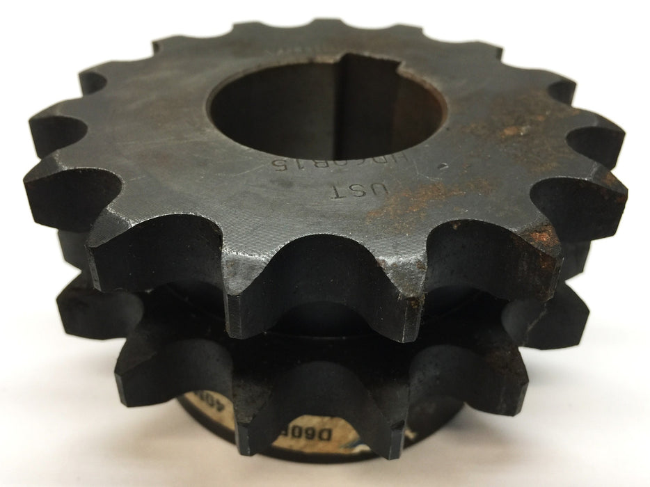 Tsubaki Double-Roller Sprocket D60B15 F 40mm NOS