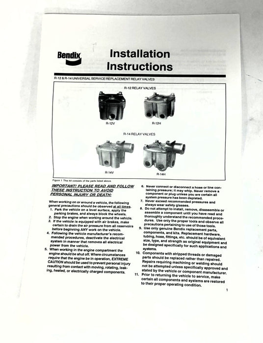Bendix R-14 Cordless Valve OR103294X (A2920W) REMANUFACTURED