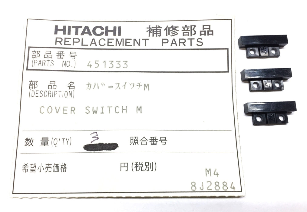 Hitachi Magnetic Cover Switch 451333 [Lot of 3] NOS