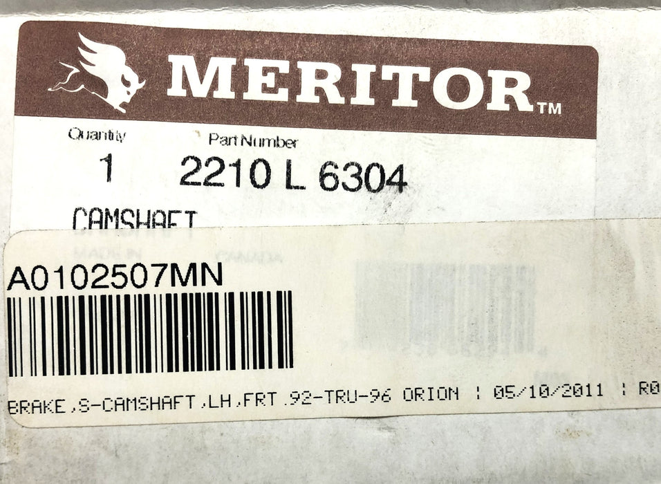 Meritor Camshaft 2210-L-6304 NOS