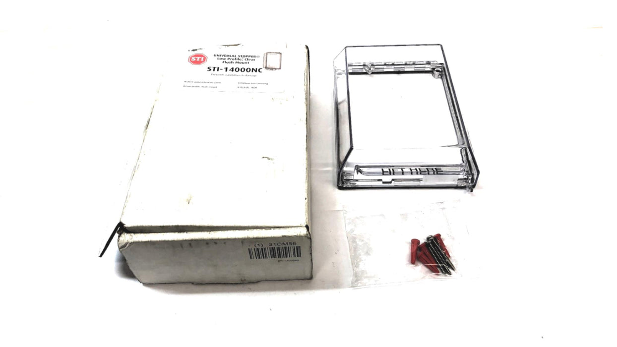 Universal Stopper Low Profile Clear Flush Mount STI-14000NC NOS