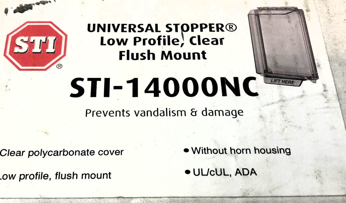 Universal Stopper Low Profile Clear Flush Mount STI-14000NC NOS