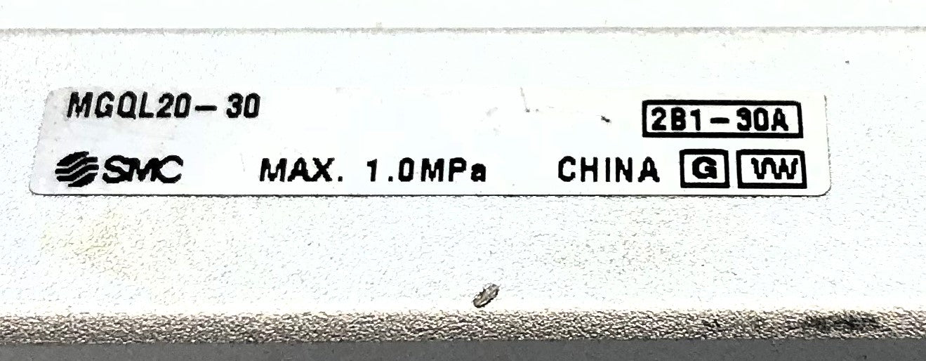 SMC Compact Guided Pneumatic Cylinder MGQL20-30 NOS