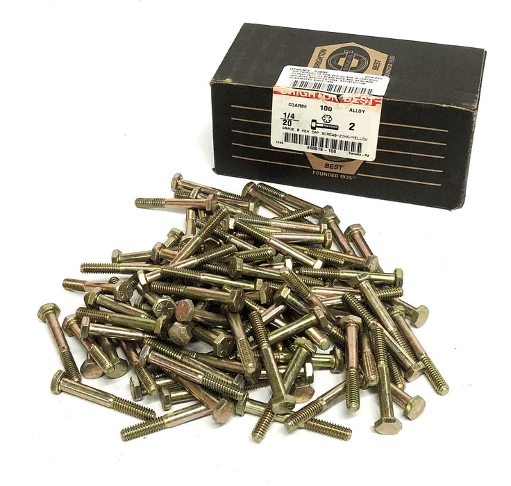 Brighton 1/4-20x2 Inch Grade 8 Hex Cap Screw 450018-100 [Lot of 90] NOS