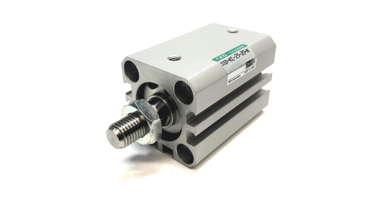 CKD Compact Pneumatic Cylinder W/ (2) T3H Magnetic Switch SSD-KL-25-20-N NOS