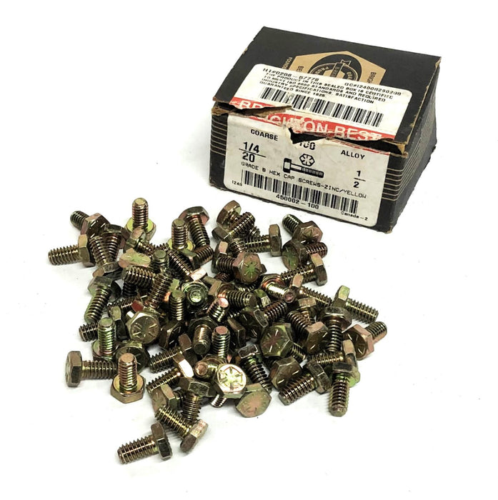 Brighton 1/4-20x1/2 Inch Grade 8 Hex Cap Screw 450002-100 [Lot of 60] NOS