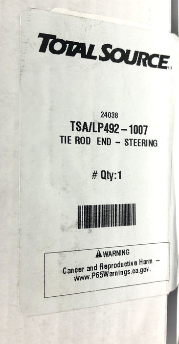 Total Source Tie Rod End LP492-1007 NOS