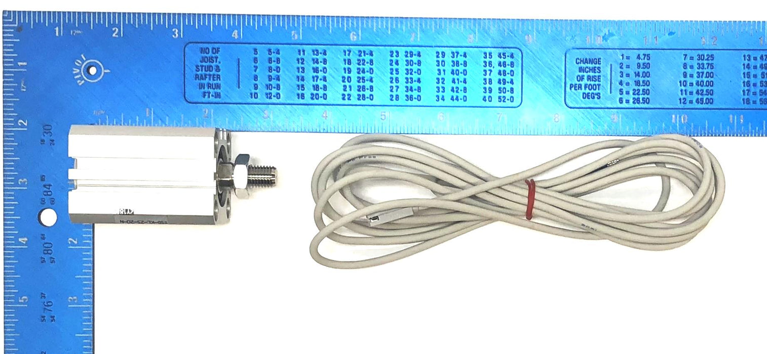 CKD Compact Pneumatic Cylinder W/ (2) T3H Magnetic Switch SSD-KL-25-20-N NOS