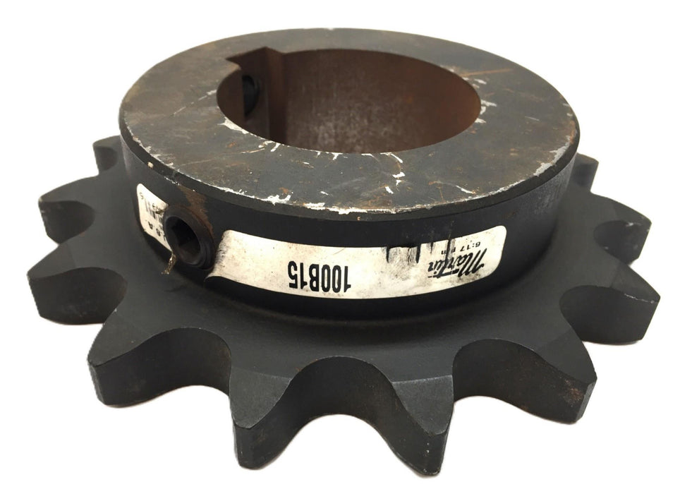 Martin Roller Chain Sprocket 2.61" Bore with Keyway 100B15 NOS