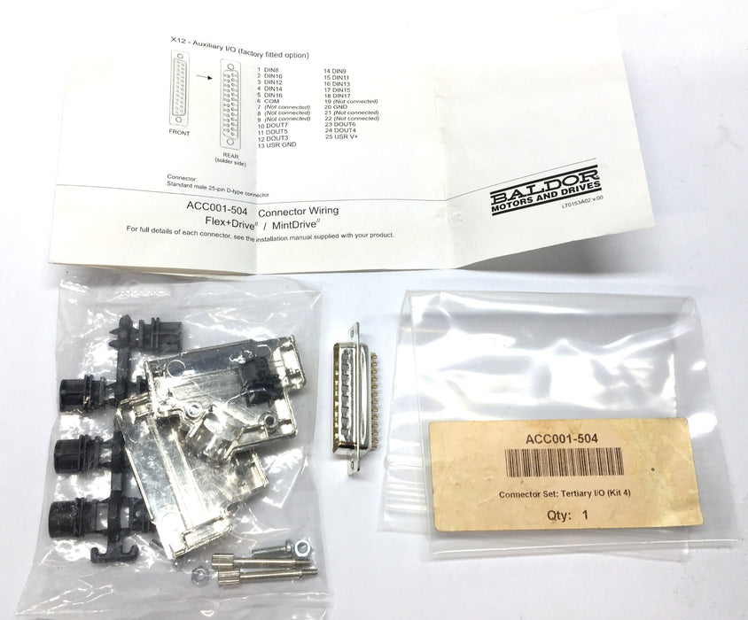 Baldor Connector Set Tertiary I/O (Kit 4) ACC001-504 NOS