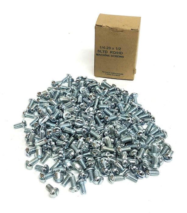 Unbranded SLTD RO/HD Machine Screws 1/4-20x1/2 [Lot of 240] NOS
