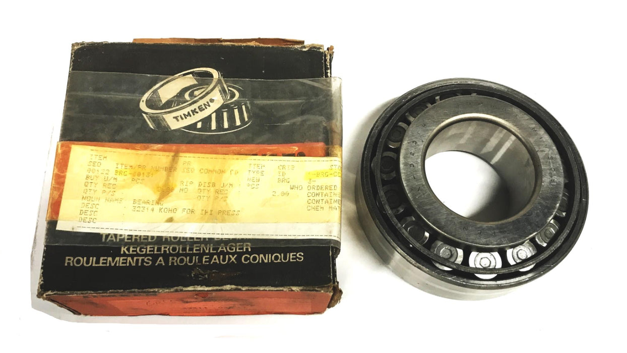 Timken Tapered Roller Bearing Cone and Cup 32314-92KA1 (X32314/Y32314) NOS