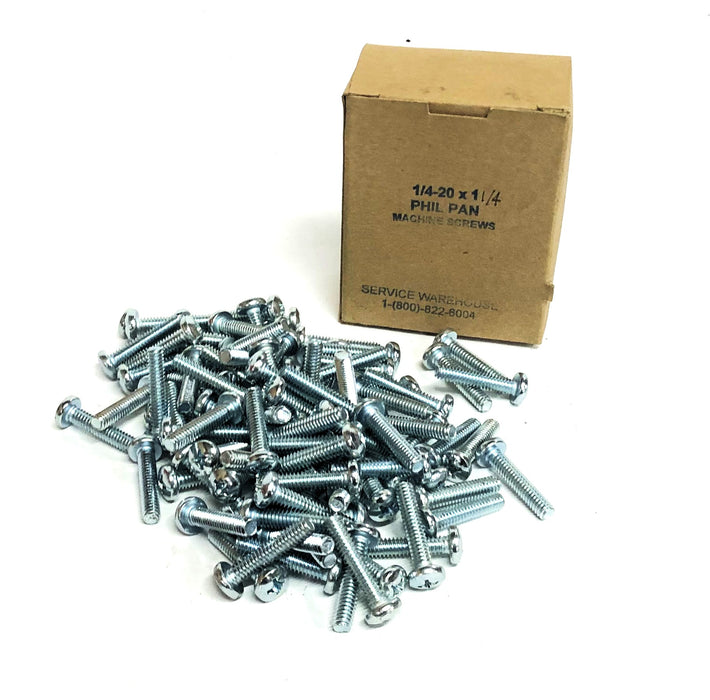 Unbranded Phillips Head Screw 1/4-20x1-1/4 Inch [Lot of 90] NOS