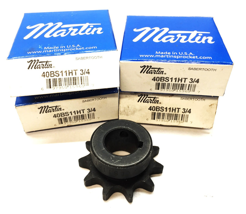 Martin Roller Chain Sprocket 40BS11HT 3/4 [Lot of 4] NOS