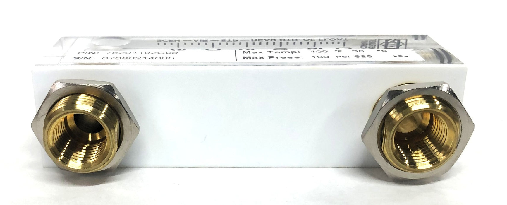 King Instrument 1/4FNPT BR EP 30 SCFH Flowmeter 75201102C09 NOS