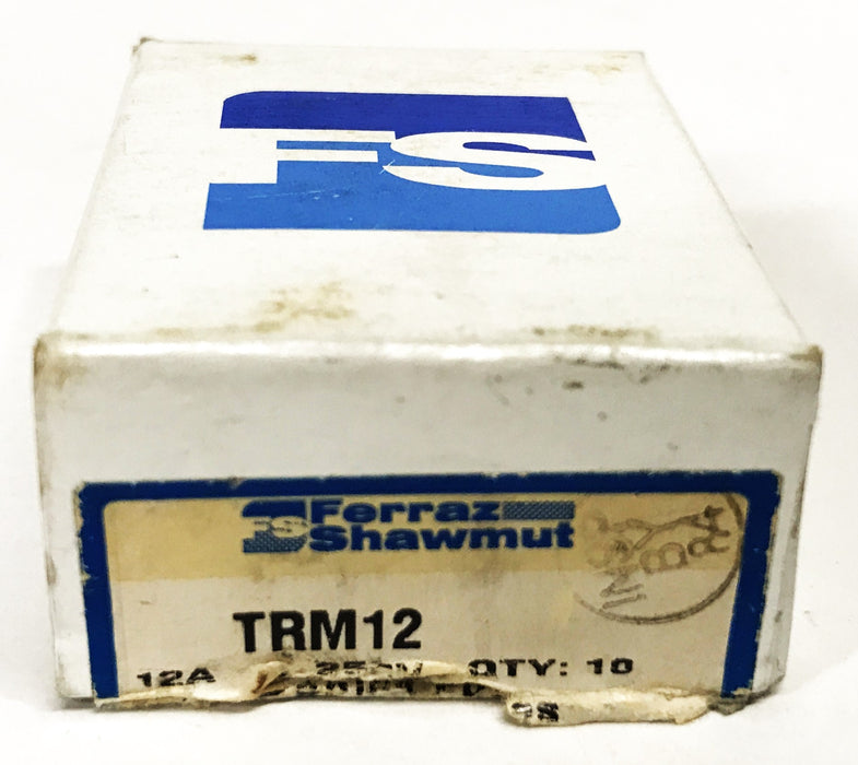Ferraz Sahwmut 12 Amp 250 Volt Fuse TRM12 [Lot of 9] NOS