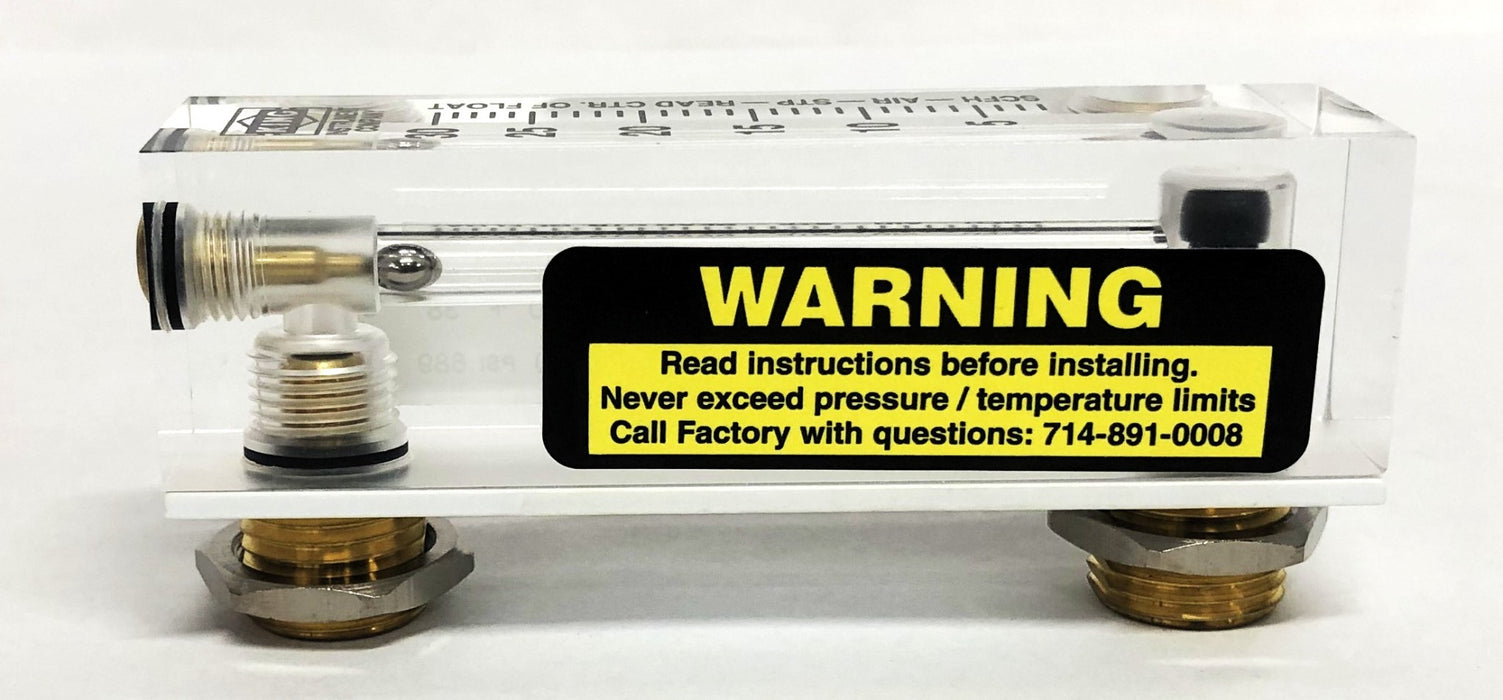 King Instrument 1/4FNPT BR EP 30 SCFH Flowmeter 75201102C09 NOS