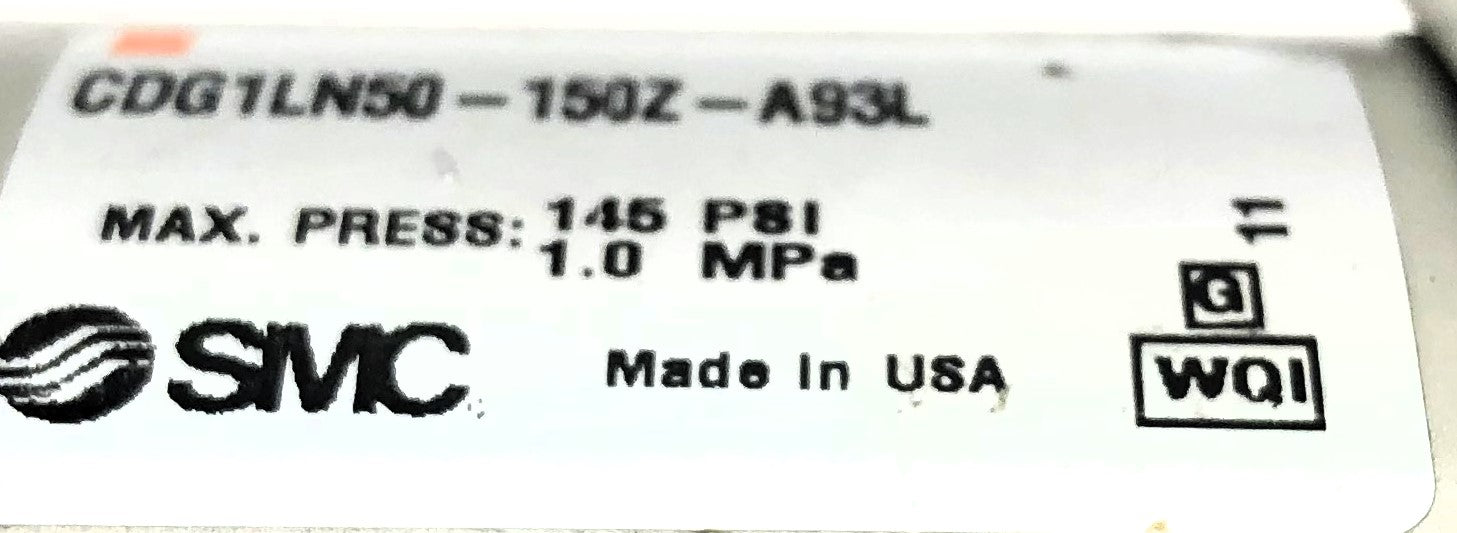 SMC Pneumatic Cylinder CDG1LN50-150Z-A93L NOS