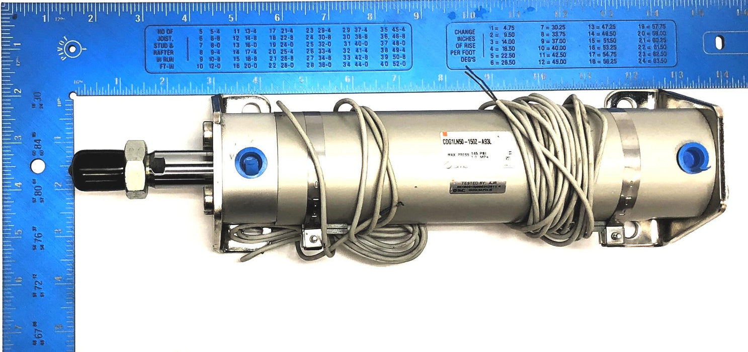 SMC Pneumatic Cylinder CDG1LN50-150Z-A93L NOS