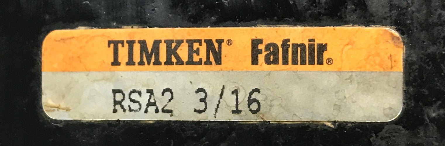 Timken Pillow Block Bearing RSA2 3/16 USED