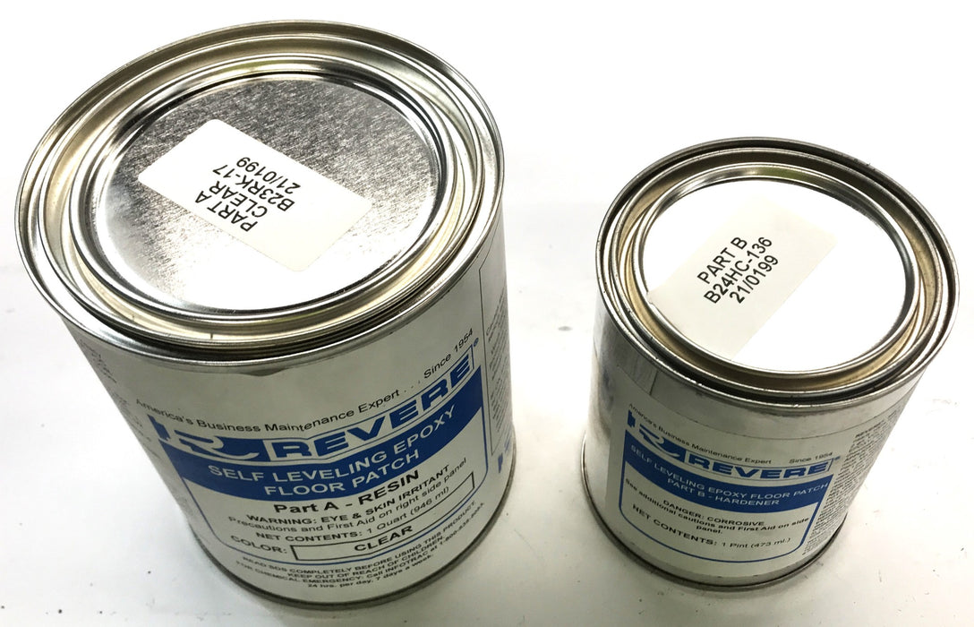 Revere Epoxy Floor Patch Resin And Hardener B23RK-17(B24HC-136) NOS