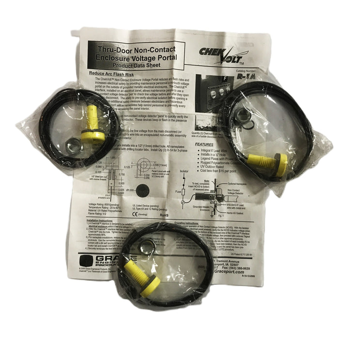 Grace Engineering Chek-Volt Voltage Indicator R-1A [Lot of 3] NOS