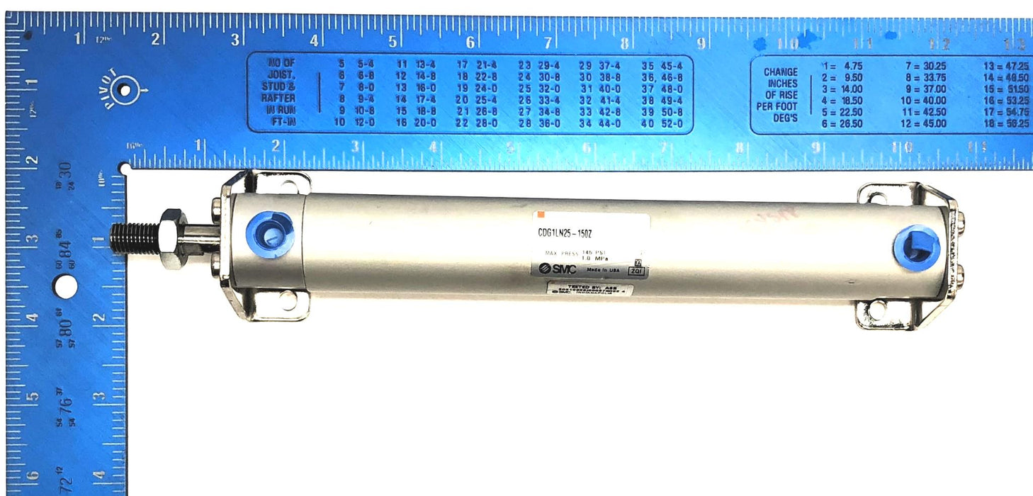 SMC 145PSI Max Press Pneumatic Cylinder CDG1LN25-150Z NOS