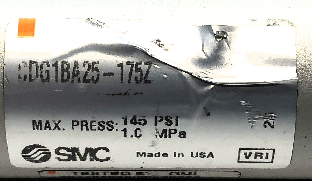 SMC Round Body Pneumatic Cylinder CDG1BA25-175Z NOS