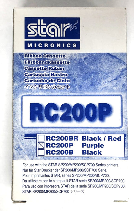 Star Micronics Purple Ribbon Cassette RC200P [Lot of 5] NOS