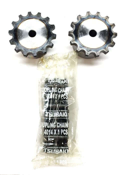 Tsubaki Coupling Roller Chain and Sprockets CR4014 NOS