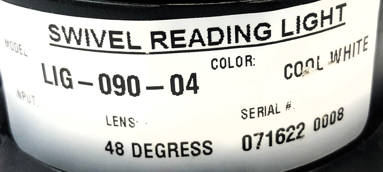 Unbranded Cool-White Swivel Reading Light LIG-090-04 NOS