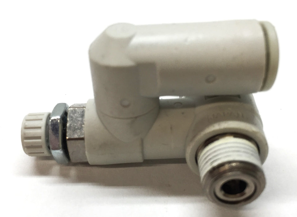 SMC Flow Control and Pilot Check Valve Elbow Fitting ASP330F-01-06S NOS
