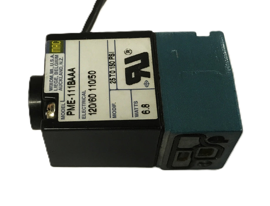 MAC Valves Solenoid Pilot Valve Assembly PME-111BAAA USED