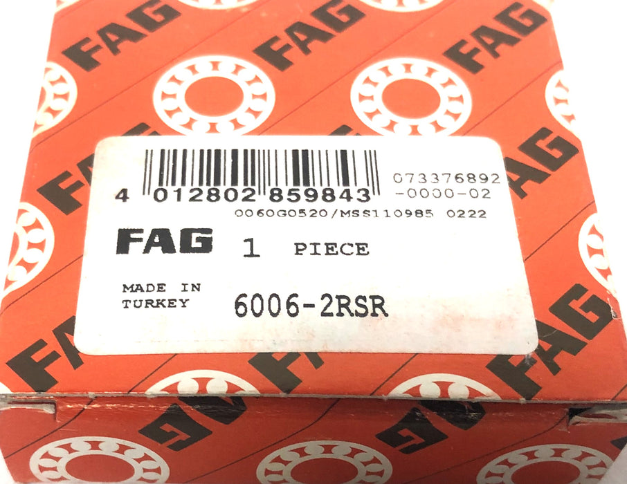 FAG Ball Bearing 6006-2RSR [Lot of 2] NOS