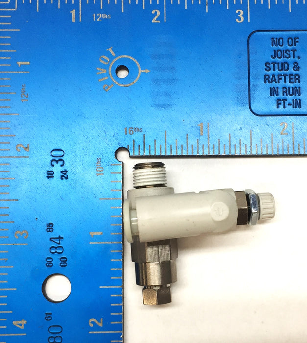SMC Flow Control and Pilot Check Valve Elbow Fitting ASP330F-01-06S NOS