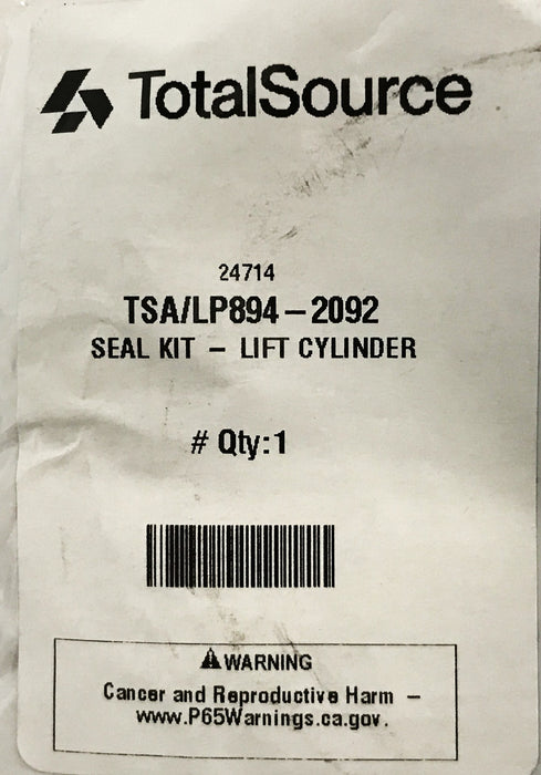 Total Source Forklift Lift Cylinder Seal Kit LP894-2092 NOS
