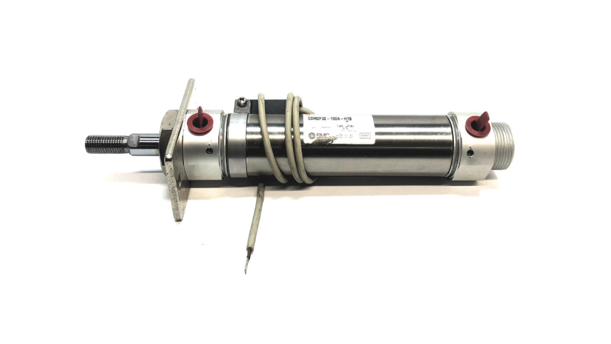 SMC Pneumatic Cylinder W/ (1) D-H7B Proximity Sensor CDM2F32-100A-H7B NOS