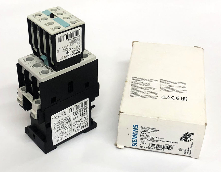 Siemens 24V AC-3 11kW 400V 2NC+2NO GB14048 4/5Hz Contactor 3RT1026-1BB44 NOS
