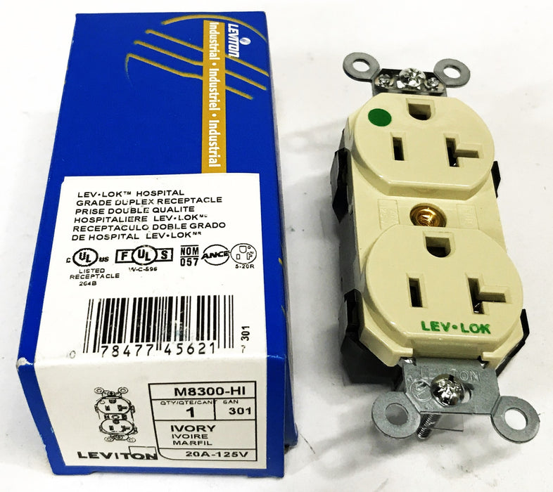 Leviton 20A 125V Ivory Receptacle M8300-Hi [Lot of 4] NOS